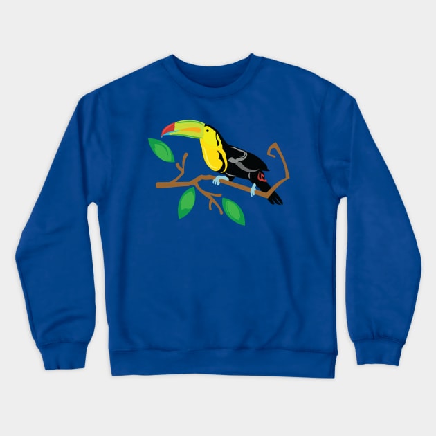 Colorful Toucan Crewneck Sweatshirt by evisionarts